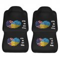 America And Ukraine Ukrainians Flag Fingerprint Love Heart Car Front Seat Covers Set Of 2 Washable Breathable Vehicle Cushion