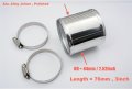 Autobahn88 Aluminum Alloy Hose Joiner Pipe Od 2 5 64mm L 3 76mm Glossy Polished Includes G-clamps