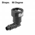 X Autohaux 2pcs Fuel Line Quick Connect 90 Degree Push-on Single Barb Adapter Connector For 12mm To 1 2 Rubber Tubing