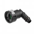 X Autohaux 2pcs Fuel Line Quick Connect 90 Degree Push-on Single Barb Adapter Connector For 12mm To 1 2 Rubber Tubing