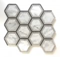 Carrara Mix Color Spire Hexagon Marble Mosaic Tile Backsplash Wall Floor 