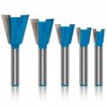 Dovetail Router Bit Set 1 4 In Shank 5 Piece Wood Milling Cutter 3 8 2 7 Dia For Boxes Drawers And Fine Casework Woodworking 
