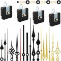 4 Pieces Quartz Clock Movement Mechanism Non Ticking Diy With 6 Hands Sets For Repair Parts Replacement 0 5 Inch 13 Mm Gold 