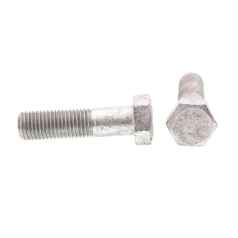 Hex Bolts 1 In 8 X 4 A307 Grade A Hot Dip Galvanized Steel 5 Pack Model