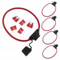 12v 10 Gauge Inline Fuse Holder With 10 Amp Atc Blade Fuses Tinned Copper Wire For Car Truck Boat Motorcycle 5 Pack 
