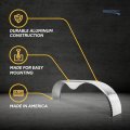 Recpro Trailer Aluminum Tandem Fender Smooth Diamond Plate Material Diamond 10 X 72 20