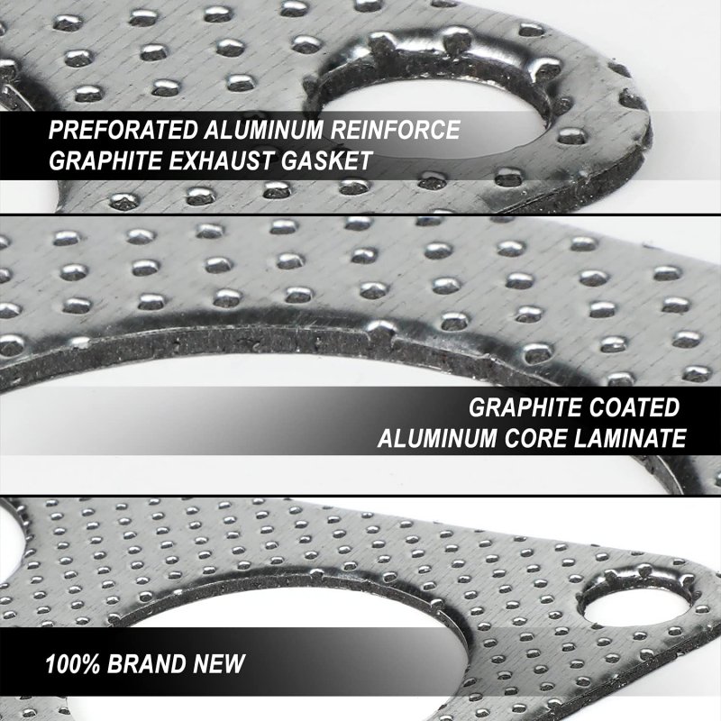 Dna Motoring Gkt-a-hd-ml02 Steel Reinforced Graphite Exhaust Header Gasket For Dodge Colt 1 8l 93-94 Lancer 2 0l Na 02-07