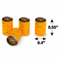 Colorful Tropical Plants Valve Stem Caps For Tire Rim Wheel Aluminum Yellow