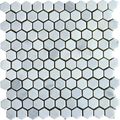 Montego Sela 1 Hexagon Arabescato Carara Marble Honed Mosaic Tile 