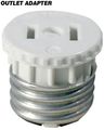 Leviton 002-125 White Adapter Socket To Outlet 