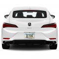 Acura Integra Logo In 3d On Mirror Chrome Metal License Plate Frame