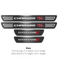 Dodge Charger R T X-large Black Real Carbon Fiber 4 Pcs Universal Door Sill Step Protector Guard Decal Plates