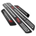 Dodge Charger R T X-large Black Real Carbon Fiber 4 Pcs Universal Door Sill Step Protector Guard Decal Plates