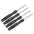 4pcs Mini Slotted Screwdriver 1 5mm 80mm Length Micro Precision Flat Head Screw Driver With Non-slip Black Handle For Watch 