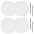4 Packs 5 Inch Ceiling Cover Plate Metal Flat Round Electrical Blank Circle Wall With Screws Fan Switch Cap Holes Are Spaced 2 