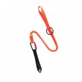 Interchangeable Bungee Strap For Chainsaws Blaze Orange Nylon Webbing With Aluminum Carabiner And 2 Steel Ring 44 In Extended 