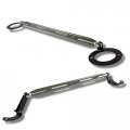 Eparts Aluminum Front Rear Upper Tower Brace Strut Bar Racing Stabilizer Gunmetal For 1992-2001 Honda Prelude 