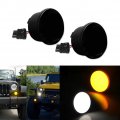 Adiil Led Turn Signal Light Smoked Lens Amber White Flasher With Daytime Running And Parking Lights Function For 2007-2018 Jeep 