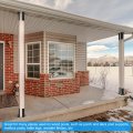 Uxcell 4pcs Adjustable Deck Post Base Brackets Fit 1 5x1 5 2x2 2x4 4x4 Reversible Half Column For Railing Mailbox Black