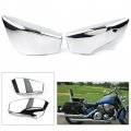 Lirun Chrome Motorcycle Left Right Side Battery Covers Panel Set Oil Tank For Honda Vtx1800 R S N F T 2002-2008