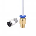 Uxcell Pneumatic Ptfe Air Tubing Kit With M8 G1 8 Push To Connect Fittings For Hose Line Pipe 4mm Od 2m White