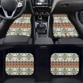 Binienty Western Car Rubber Floor Mats Aztec Accessories Front Rear Automotive Protection Tribal Ethnic Baja Mat Universal Fit