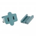 Novelty Lights Spt-1 Female Plug Snap On Vampire Plugs Green Polarized 8 Amp 1 Pack 