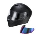 Tcmt Full Face Motorcycle Helmet Dot Approved For Adults Dual Visor Street Bike With Clear Tinted Shield Lightweight Abs Shell 