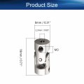 Heyiarbeit 2 3mm To Single Steering Shaft Universal U Joint Coupling Connector 3pcs