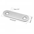 Uxcell Repair Plate 57mmx16mm Flat Fixing Mending Corner Brace Bracket Connector Pack Of 10