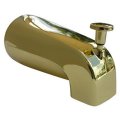 Lasco 08-1059 4 In 1 Fits Most Connection Bathtub Spout With Diverter Style Polished Brass Finish 
