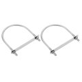 M8 Round U-bolts 2 Sets 108mm 4 25 Inner Width 136mm 5 35 Length 201 Stainless Steel U-clamp Bolt With Plates Nuts For 
