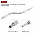 Uxcell 2pcs 1 4 Hex Shank Flexible Extension Bit Shaft 200mm Soft Screwdriver Bits