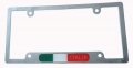 Italia Italy Italian Flag Car License Plate Frame Chrome Plated Plastic Cp08