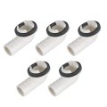 5pcs Air Conditioner Drain Hose Connector Elbow Fitting With Rubber Ring For Mini-split Units And Window Ac Unit 16mm White 