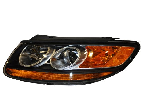 Halogen Headlight For 2007 Hyundai Santa Fe Left Driver Side Headlamp Assembly Fits Models Built Before July 12 Clear Lens