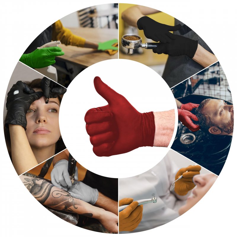 L3 Level 3 Nitrile Gloves Professional Heavy Duty Disposable Latex Free Fits Snug Box Of 100