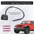 68065016ab Front Turn Signal Light Connector Plug Pigtail Wire Harness Fit For Jeep Wrangler Jk 2007 2008 2009 2010 2011 2012
