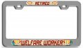Retired Welfare Worker Career Ch 3d Metal License Plate Frame Auto Suv Truck Tag Holder F33 