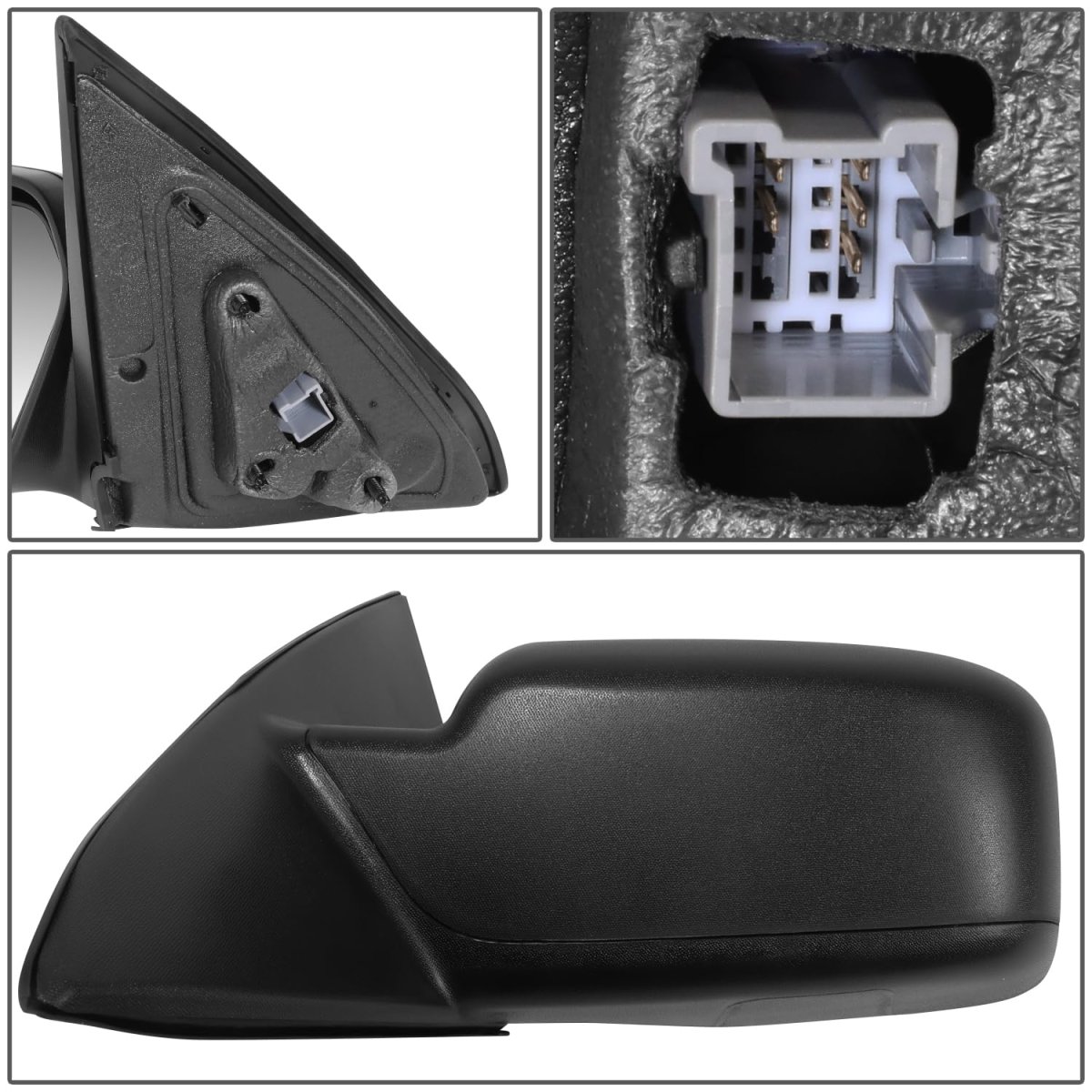 Auto Dynasty Fo1320422 Side Door Power Mirror With Heated Glass Texture Cover For Ford Fusion 2011-2012 Driver Left Paint To