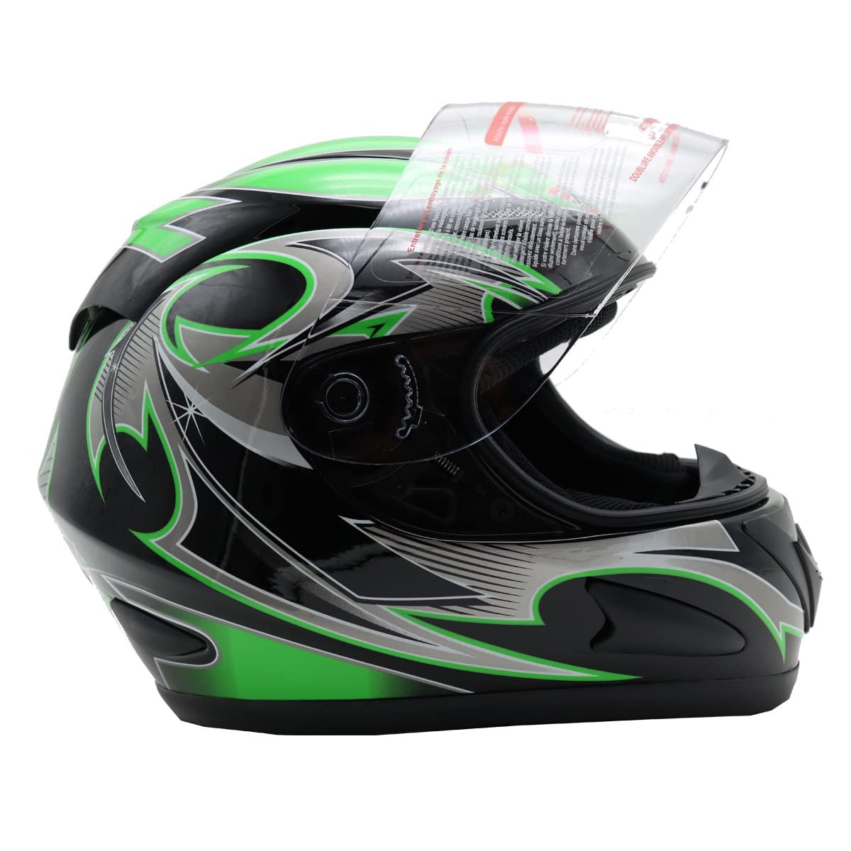 X-pro Adult Motorcycle Full Face Helmet Dot Approved Medium Green