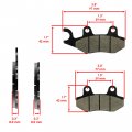 Caltric Front Right And Left Brake Pads Compatible With Kawasaki Mule Profxt Pro-fxt Kaf820 2015 2016 2017 2018 2019 2020 2021