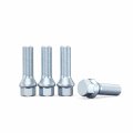 20pcs Extended Silver Zinc Lug Bolts 14x1 5 40mm Shank Length Not Cone Seat For Audi Tt A3 A4 S4 A5 S5 A6 S6 A7 S7 S8 B5 B6 B7 