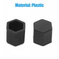 Uxcell 20pcs 15mm Rubber Car Wheel Tire Tyre Nut Screw Lug Dust Cover Caps Hub Protector Black Universal Replacement