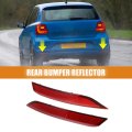1 Pair Rear Left Right Bumper Reflector Light Cover 6c0945105b 6c0945106b For Vw Polo 2014-2017 Red