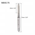 Uxcell Metric Machine Tap Left Hand M6 Thread 0 75 Pitch H2 Accuracy 3 Flutes High Speed Steel Screw Taps Tapping Tool