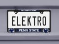 Penn State University Black Metal License Plate Frame With 3d Logos Premium Weather Proof Automotive Car Tag Holder 12 25 In X