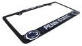 Penn State University Black Metal License Plate Frame With 3d Logos Premium Weather Proof Automotive Car Tag Holder 12 25 In X