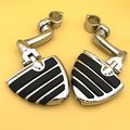 Chrome Peg Mounting Kit With U Shape Footpegs For Bike Equipped 1 Inch 25mm Front Engine Guard Frame Tube Iron 883 Xl883n 