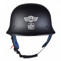 Ahr Motorcycle Helmet German Style Half For Bike Cruiser Scooter Chopper Face Men Women Dot Approved Run-g Matte Black Xs
